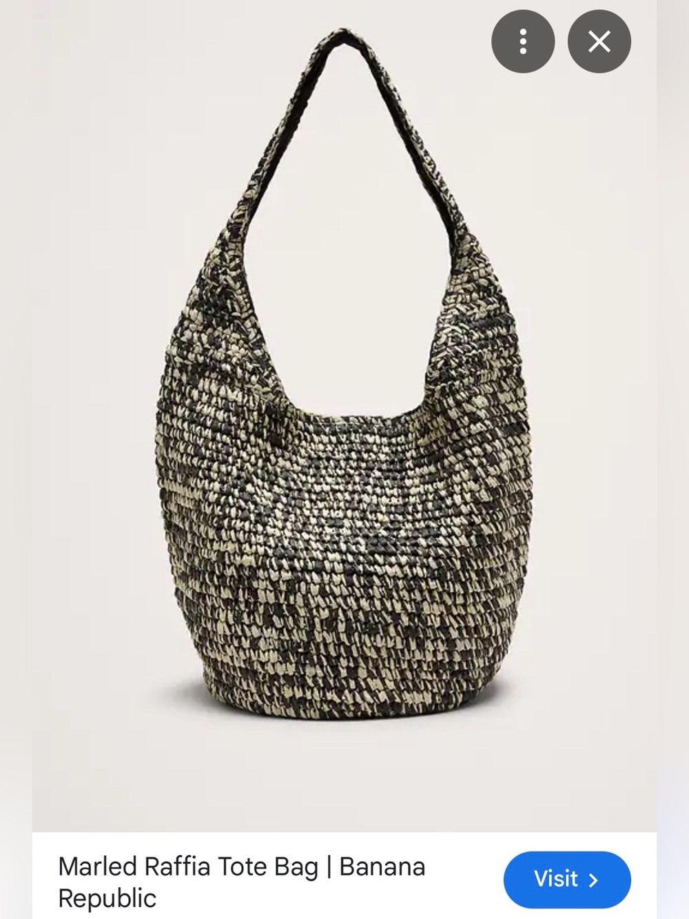 Banana Republic raffia tote NEW